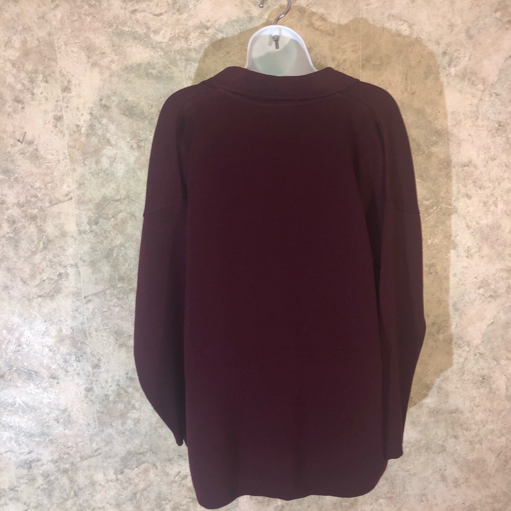 Karen Lessly 3/4 Sleeve Zipper-Collar Pocket Top - Picture 8 of 10